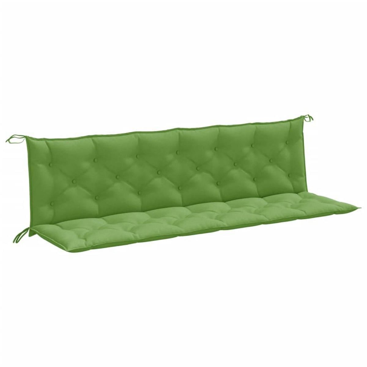 VIDAXL Coussins de banc de jardin lot de 2 vert melange tissu