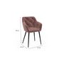Voir la diapositive 4 : Lot de 2 chaises en velours capitonnée JULIETTE