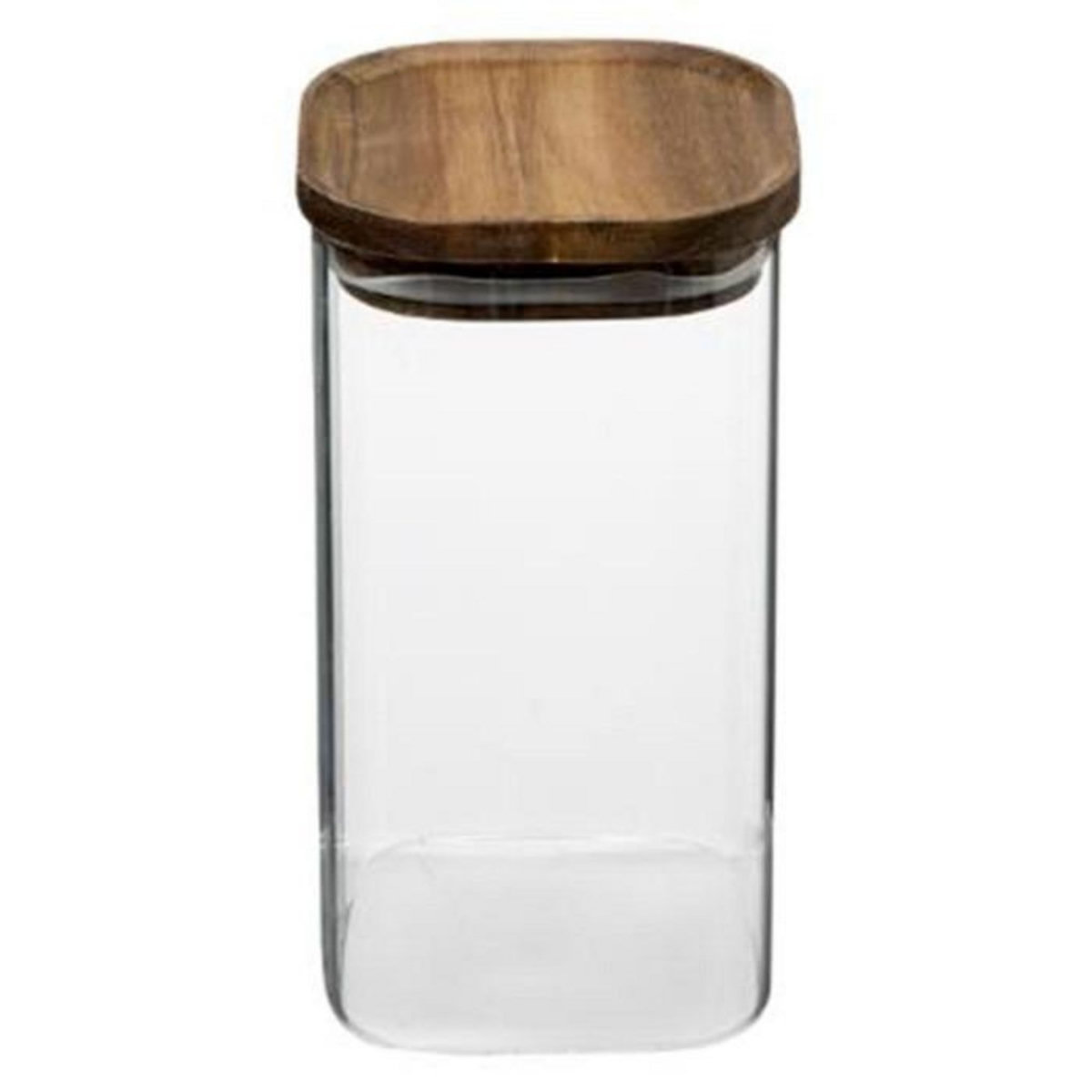 FIVE Bocal en Verre  Hermet  1,3L Transparent & Marron