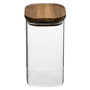 Voir la diapositive 1 : FIVE Bocal en Verre  Hermet  1,3L Transparent & Marron