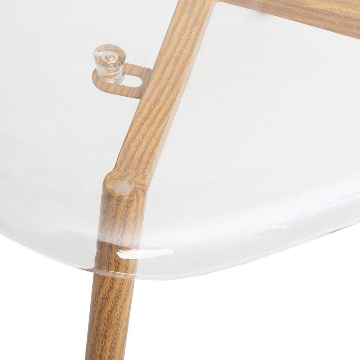 TOILINUX Lot de 4 Chaises Thao en polycarbonate - Transparent et Beige