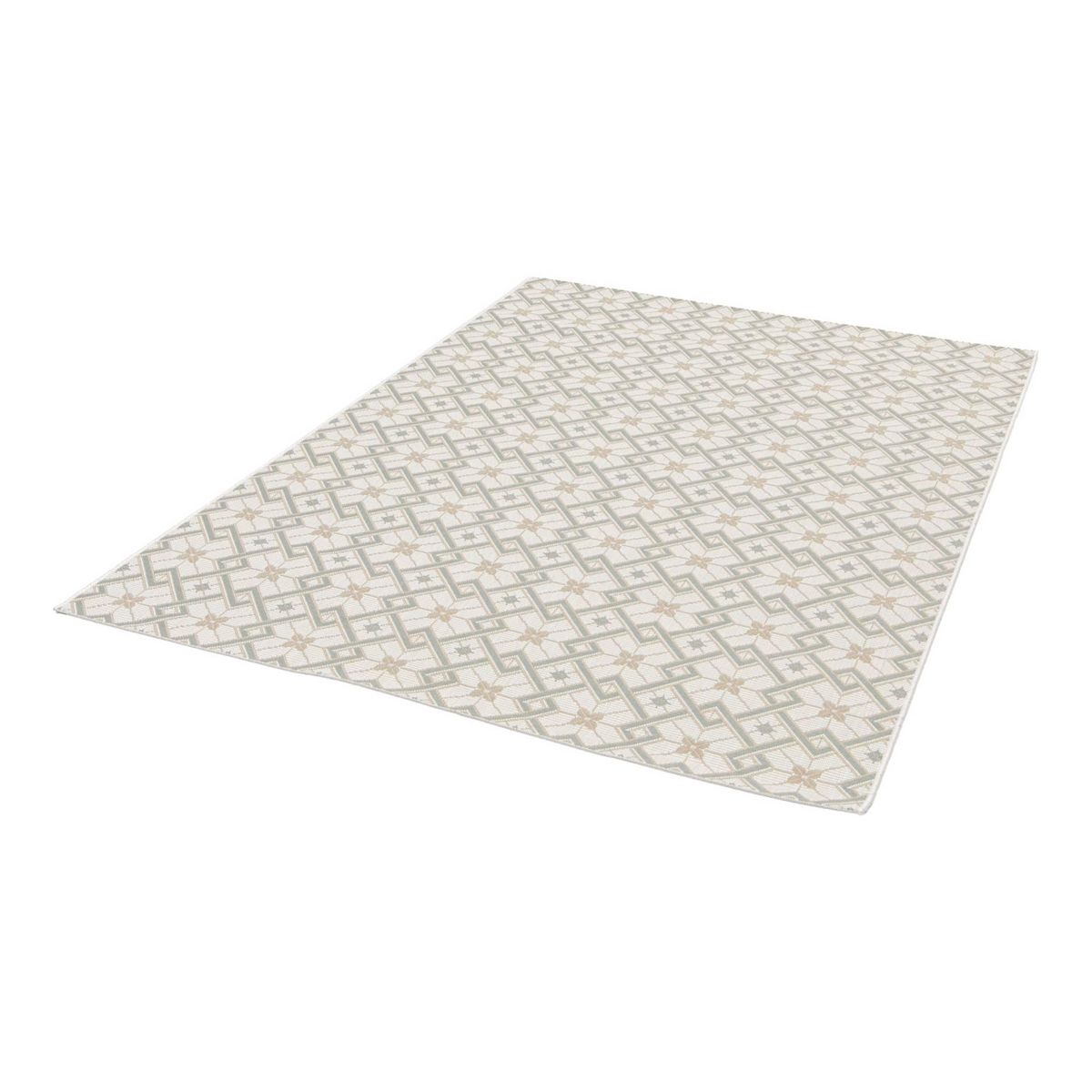 SWEEEK Tapis intérieur/extérieur vintage crème beige vert Angie