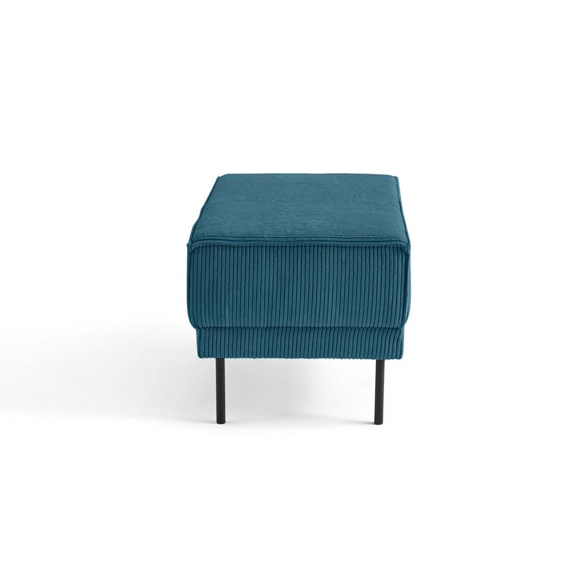 Voir la diapositive 3 : BEST MOBILIER Charlie - pouf - pieds hauts - en velours côtelé