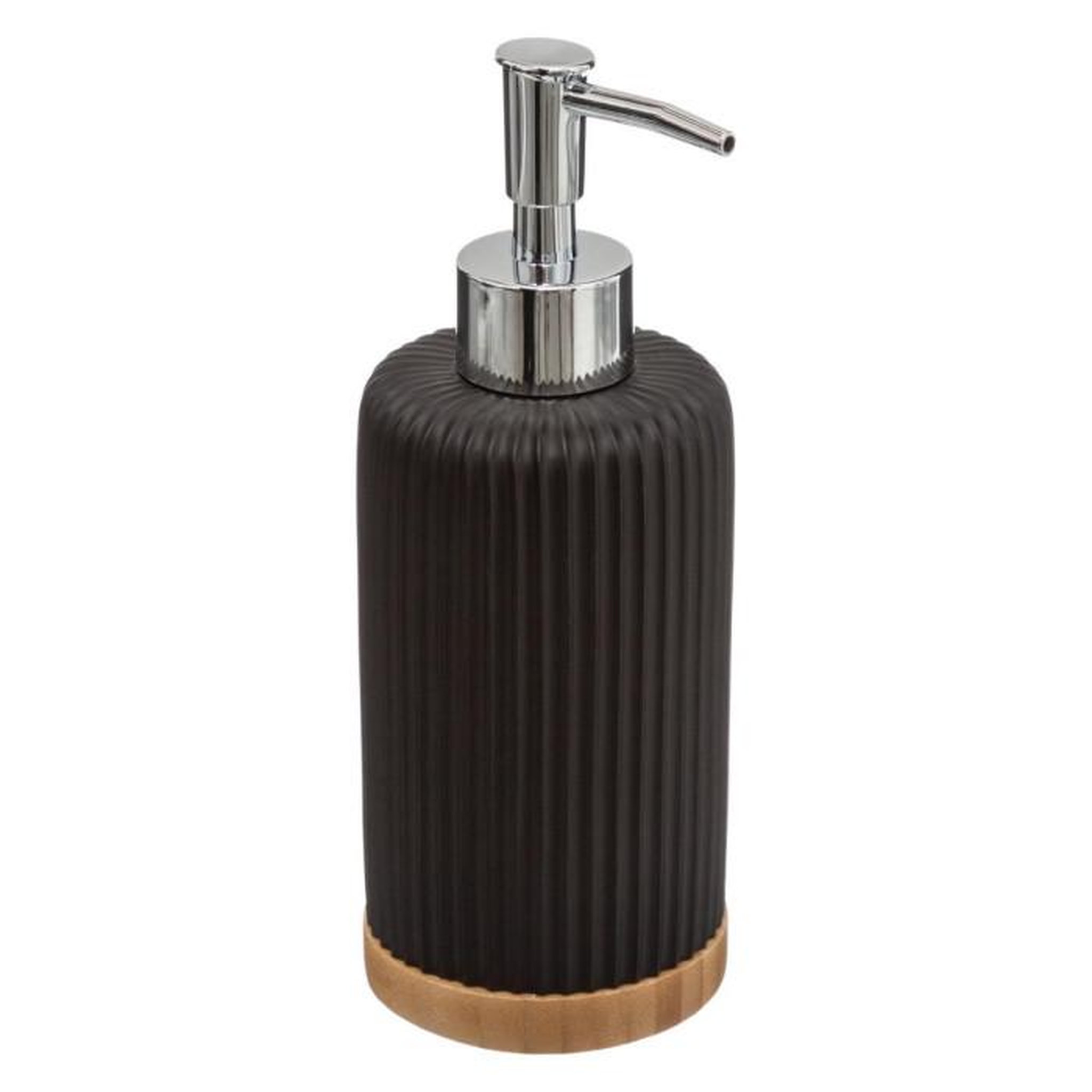 Voir la diapositive 2 : FIVE Distributeur de Savon  Natureo  19cm Charbon