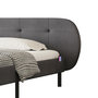 Voir la diapositive 6 : CONCEPT USINE Lit capitonné 140x190cm gris avec tête de lit et sommier TULSA