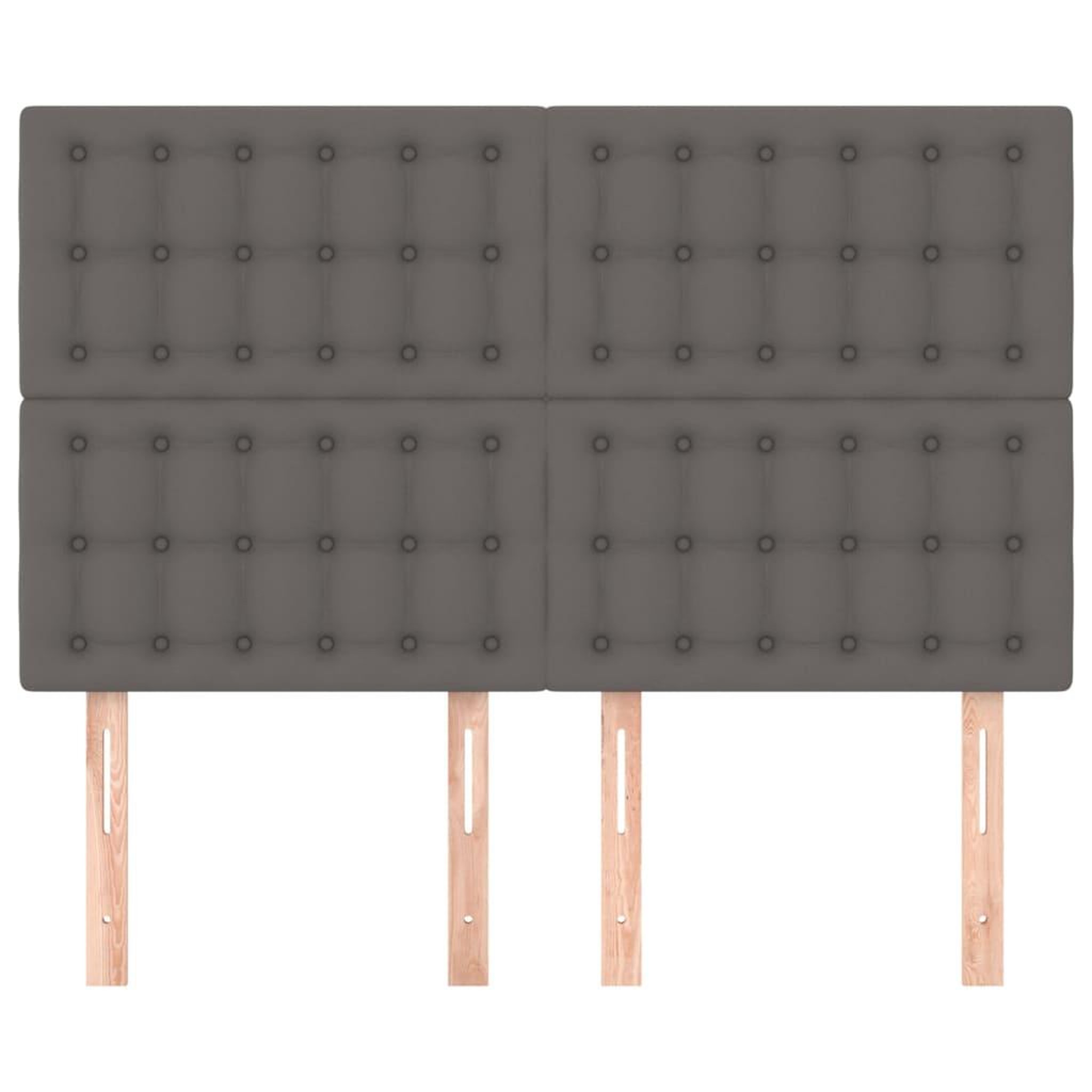 Voir la diapositive 3 : VIDAXL Tetes de lit 4 pcs Gris 72x5x78/88 cm Similicuir