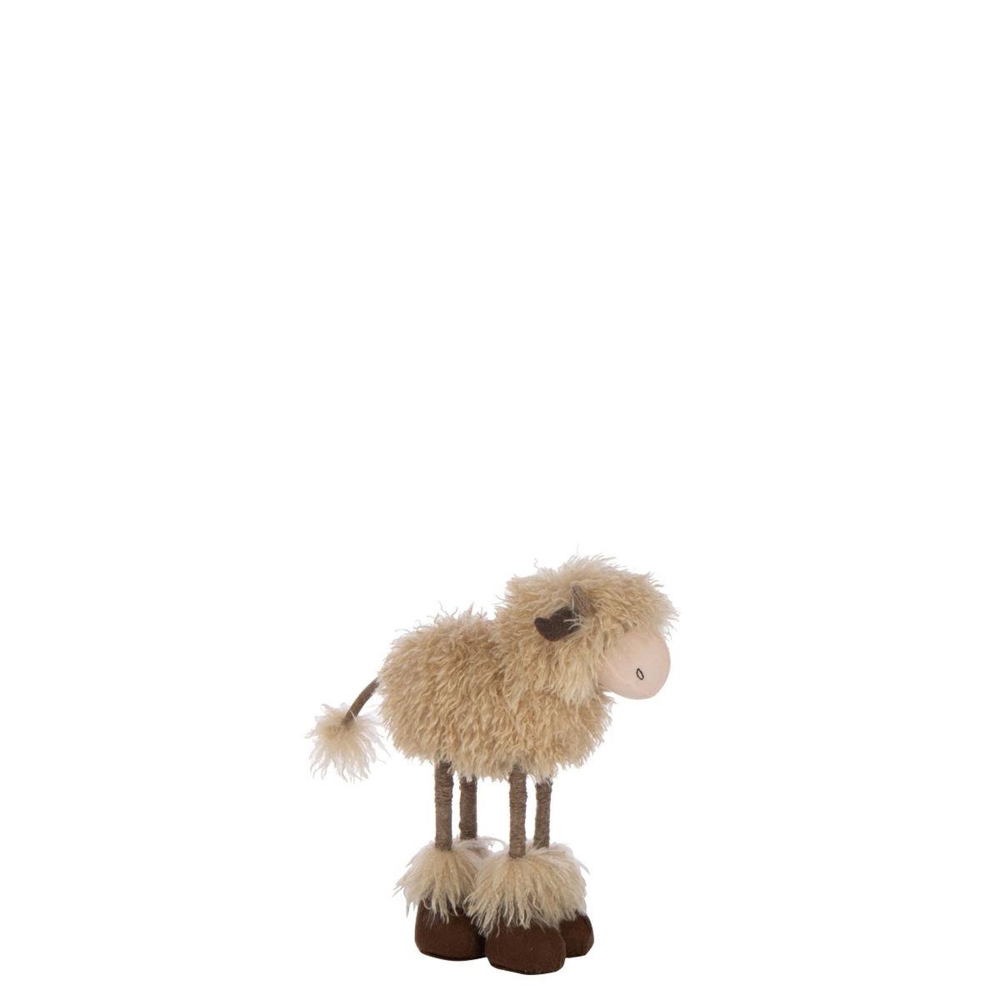 Voir la diapositive 3 : J-LINE Statue vache télescopique  inverno  58cm beige
