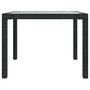 Voir la diapositive 4 : VIDAXL Table de jardin 90x90x75 cm Verre trempe et resine tressee Noir