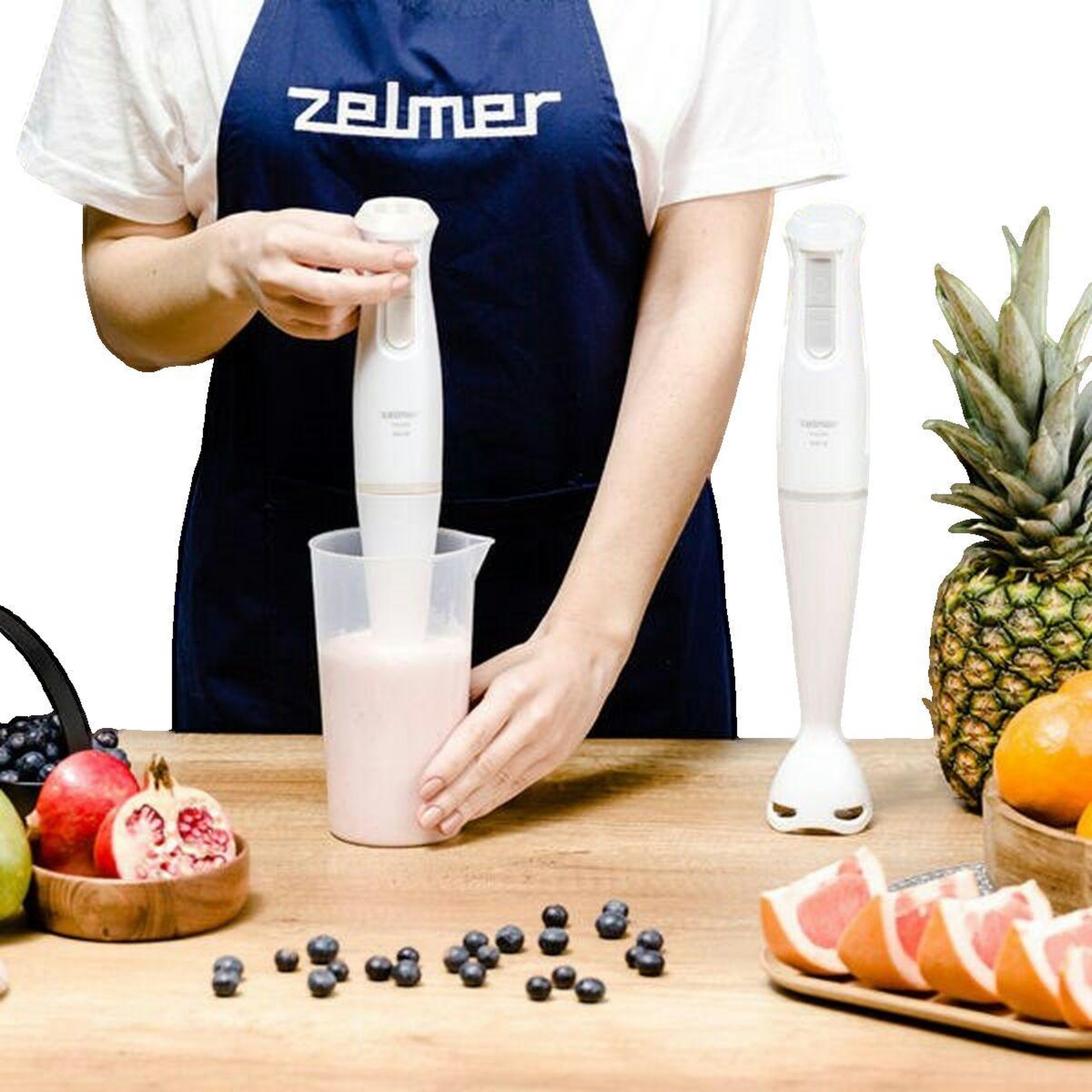 Voir la diapositive 2 : ZELMER Mixeur plongeant Zelmer ZHB4560I blanc 800W