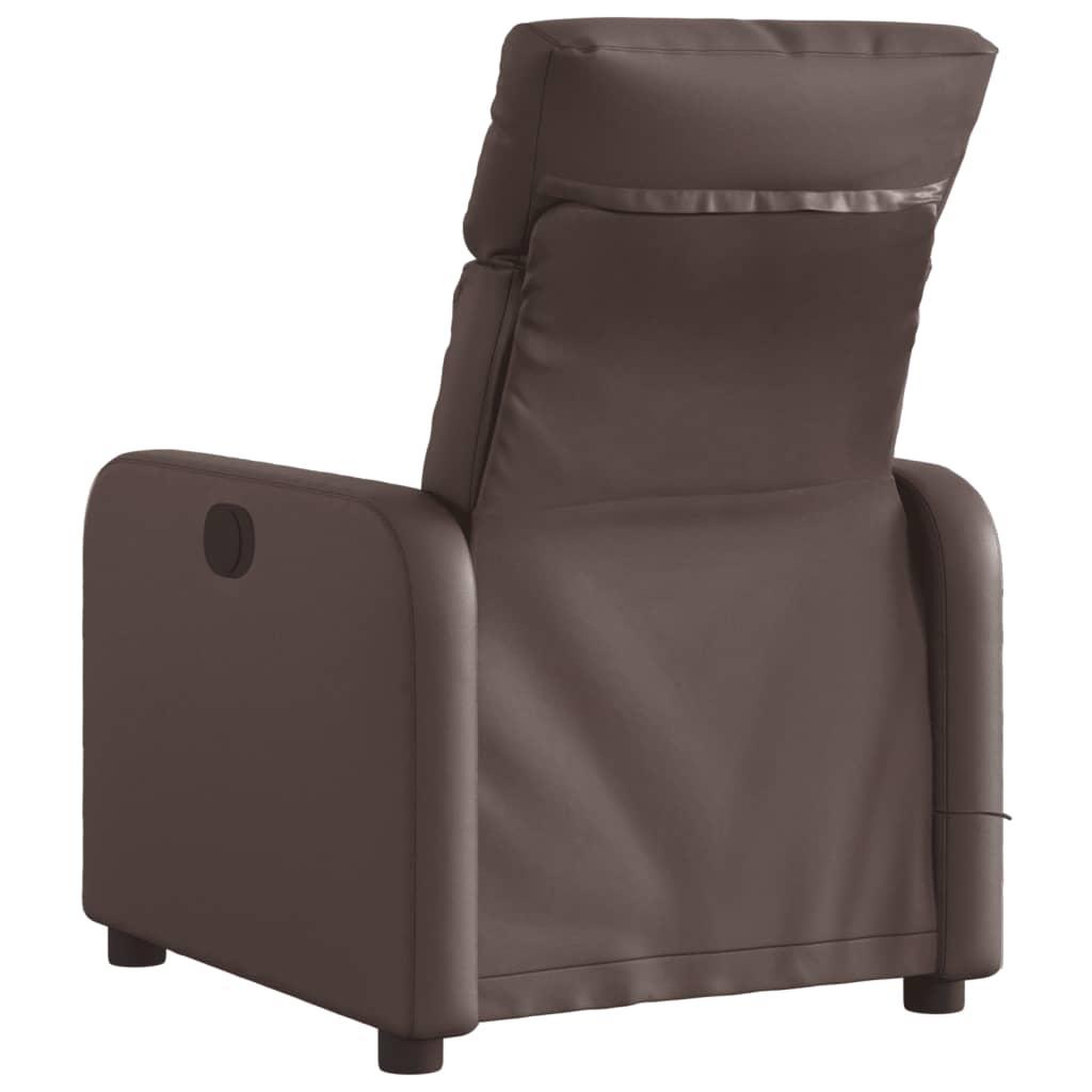 Voir la diapositive 5 : VIDAXL Fauteuil de massage inclinable electrique marron similicuir