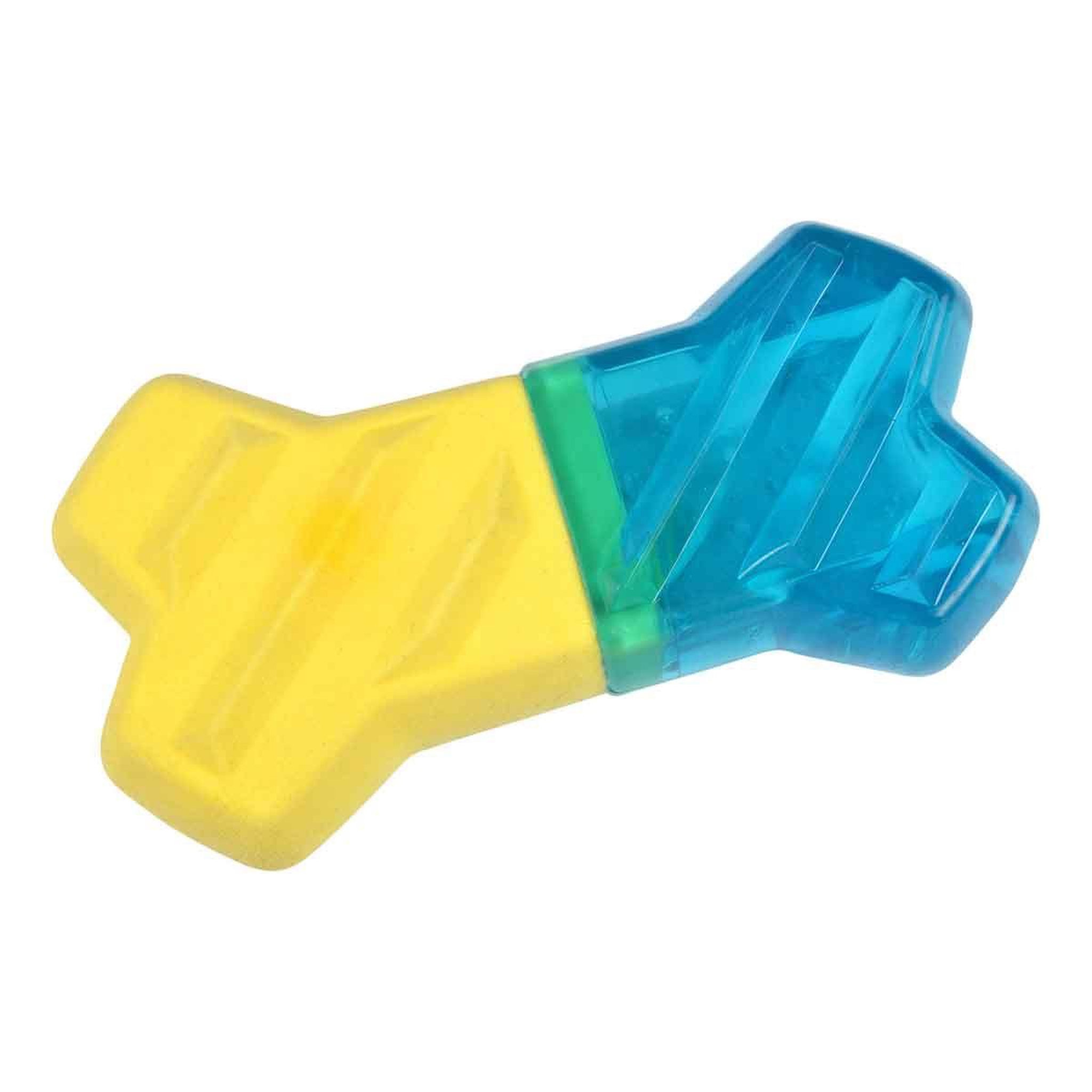 Voir la diapositive 1 : LOVE STORY Jouet pour Chien Givré  Os  13cm Bleu & Jaune