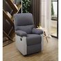 Voir la diapositive 2 : Habitat et Jardin Fauteuil relax  Lincoln  - 90 x 89 x 103 cm - Blanc/Gris clair