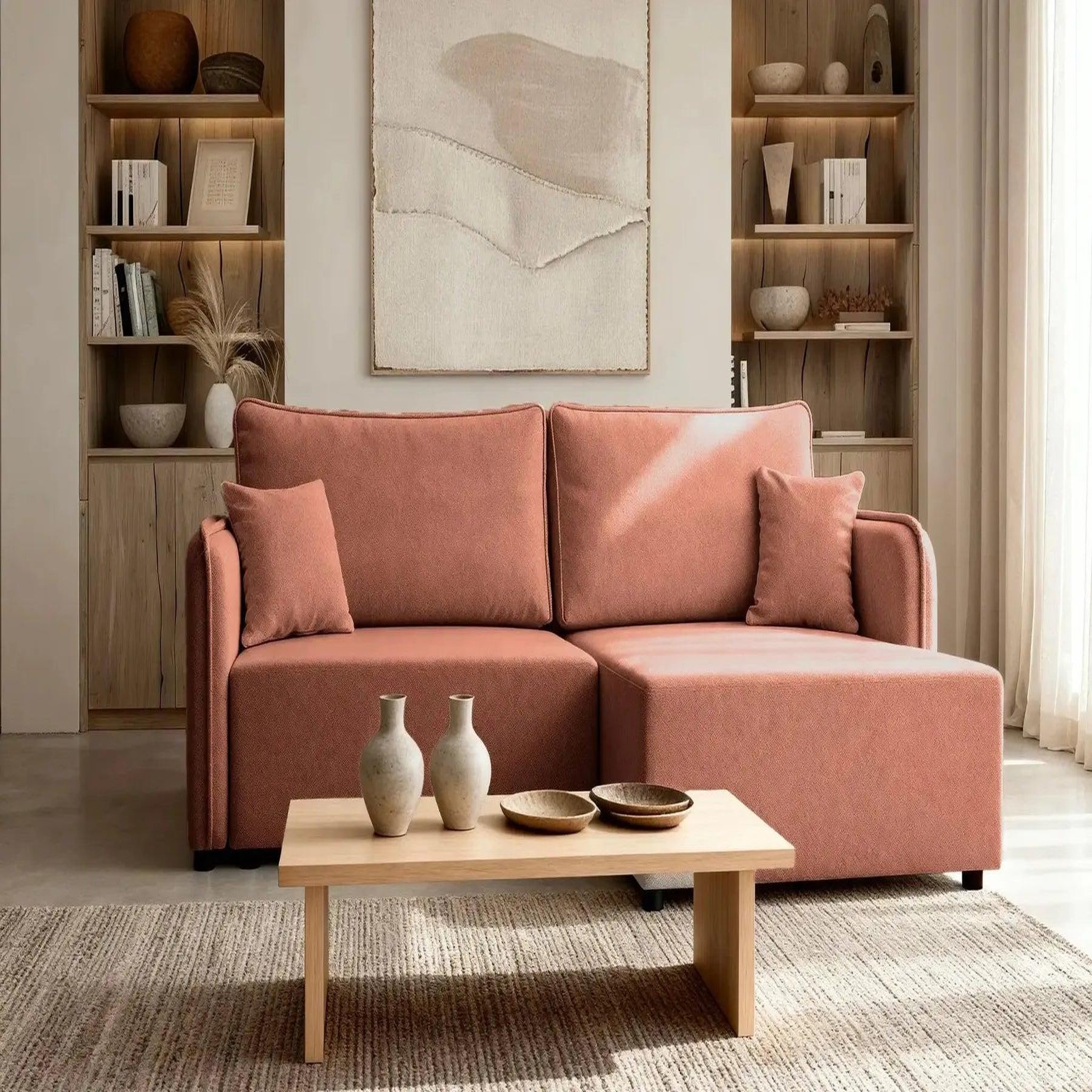 Voir la diapositive 3 : CASANOVA PARIS Bonnie - canapé d'angle convertible tissu lisse