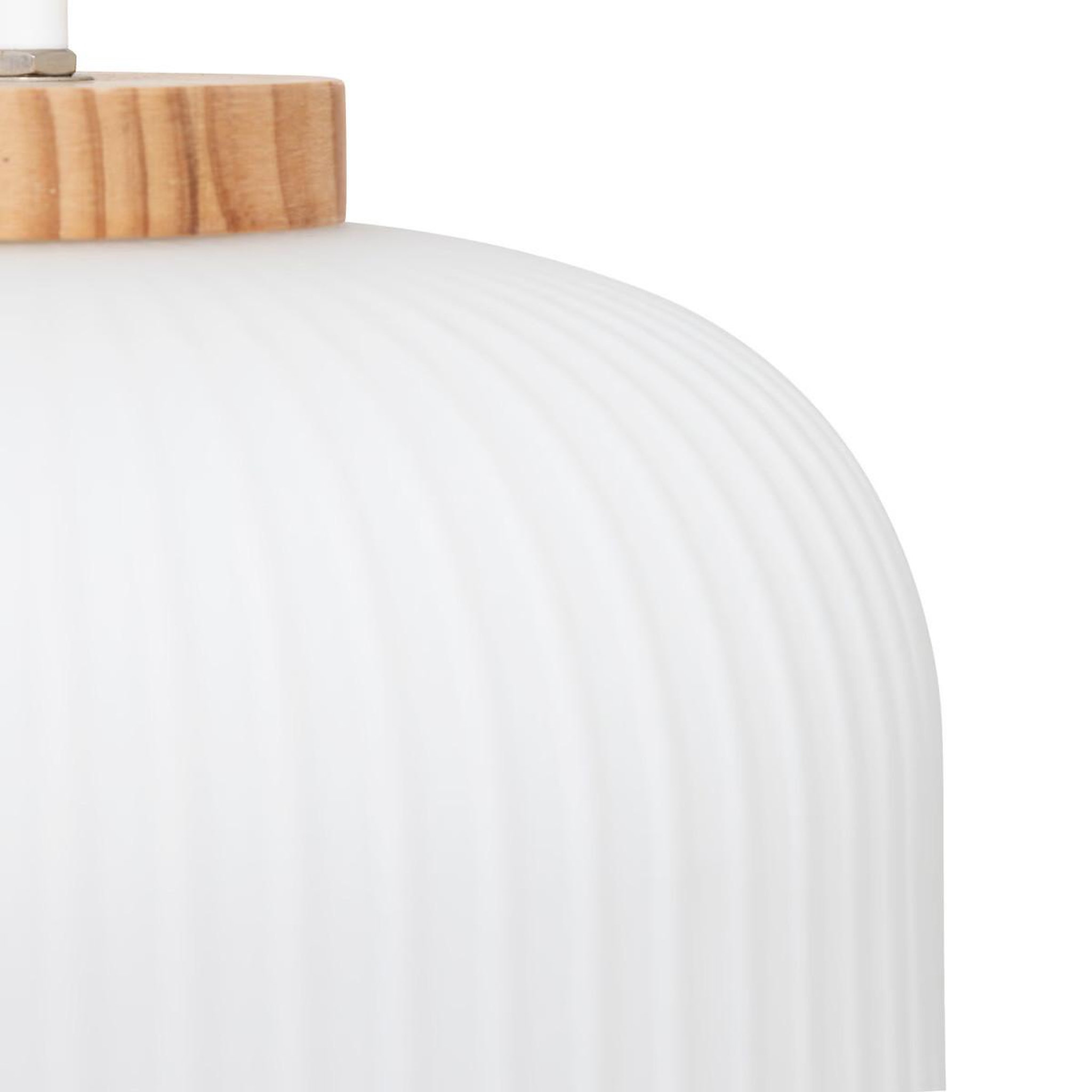 Voir la diapositive 3 : ATMOSPHERA Lampe suspension en verre  travis  25cm blanc