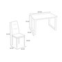 Voir la diapositive 3 : The Home Deco Factory Ensemble table à manger et 4 chaises tissu Jack