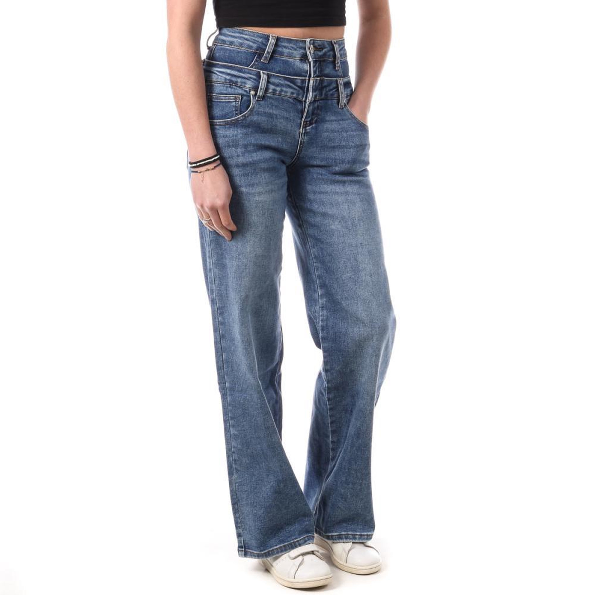 Voir la diapositive 1 : MONDAY PREMIUM Jean Loose  Femme Monday Premium Bleach
