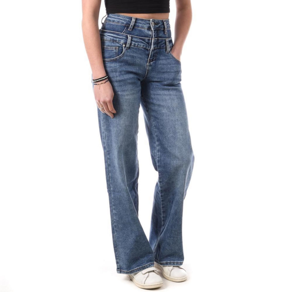 MONDAY PREMIUM Jean Loose  Femme Monday Premium Bleach