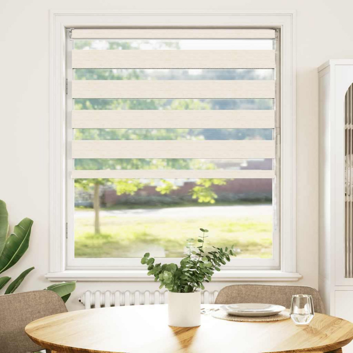 VIDAXL Store zebre beige marbre largeur du tissu 90,9 cm polyester