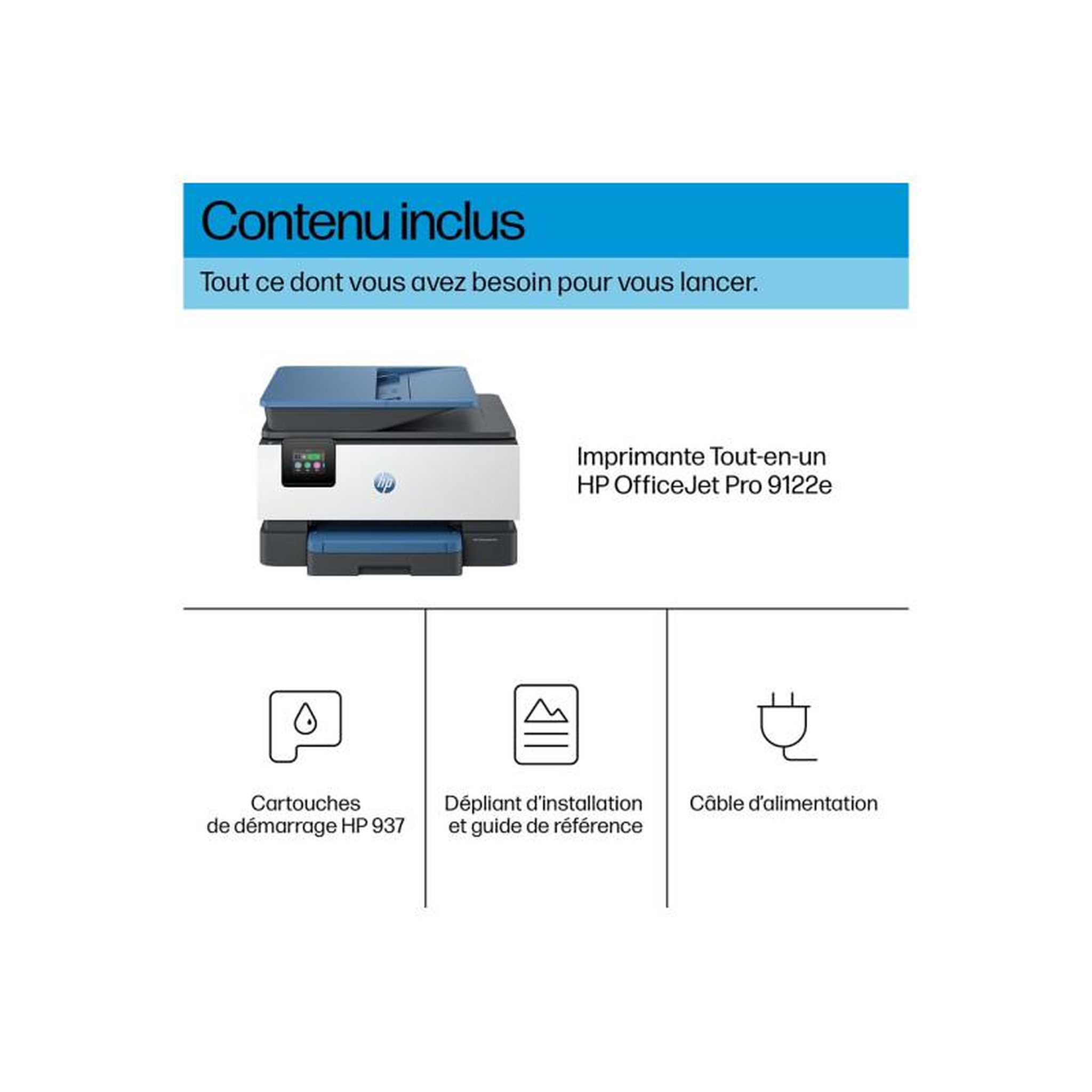 Voir la diapositive 6 : HP Imprimante jet d'encre OfficeJet Pro 9122e éligible Instant Ink