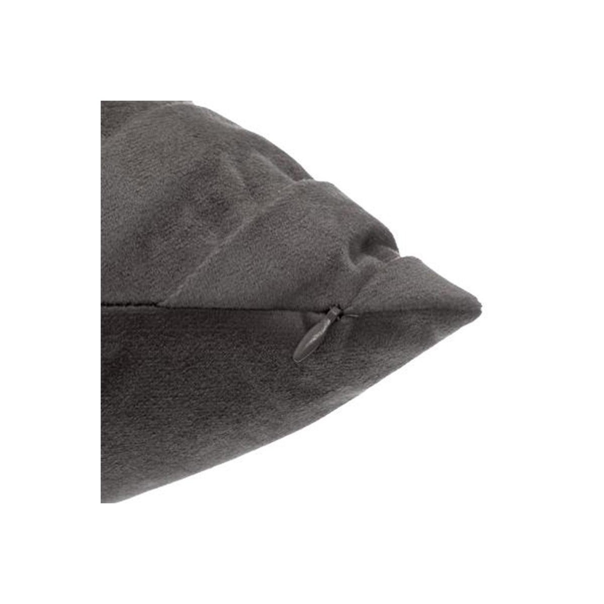 Voir la diapositive 2 : ATMOSPHERA Coussin déhoussable velours  tressé  40x40cm gris