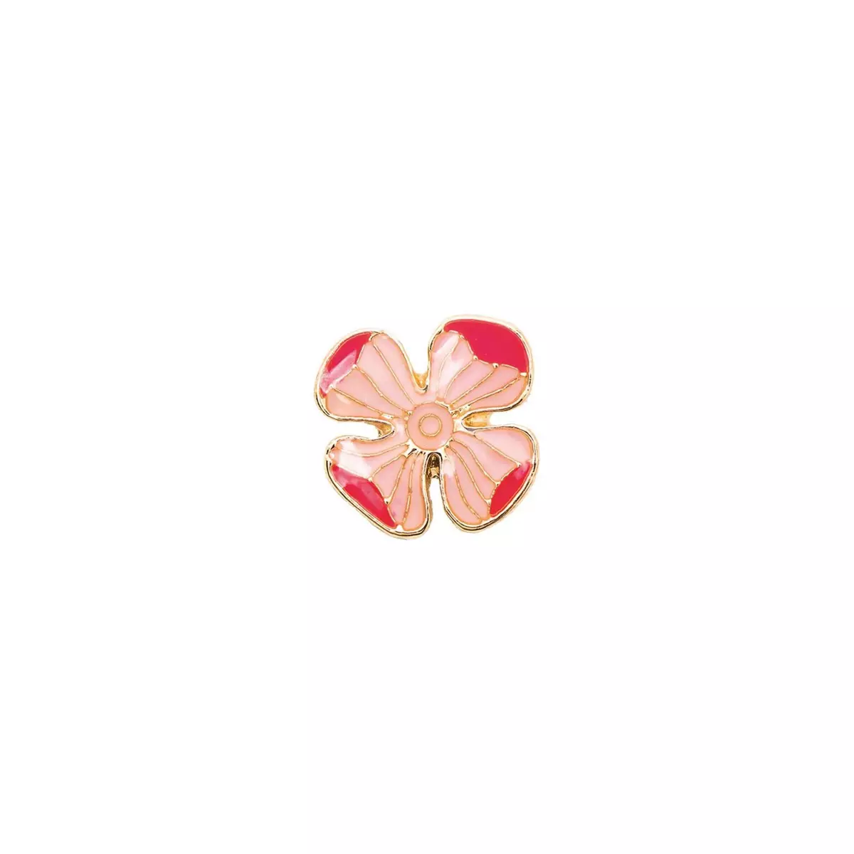 RICO DESIGN Pin's - fleur - rose - 11 x 11 mm