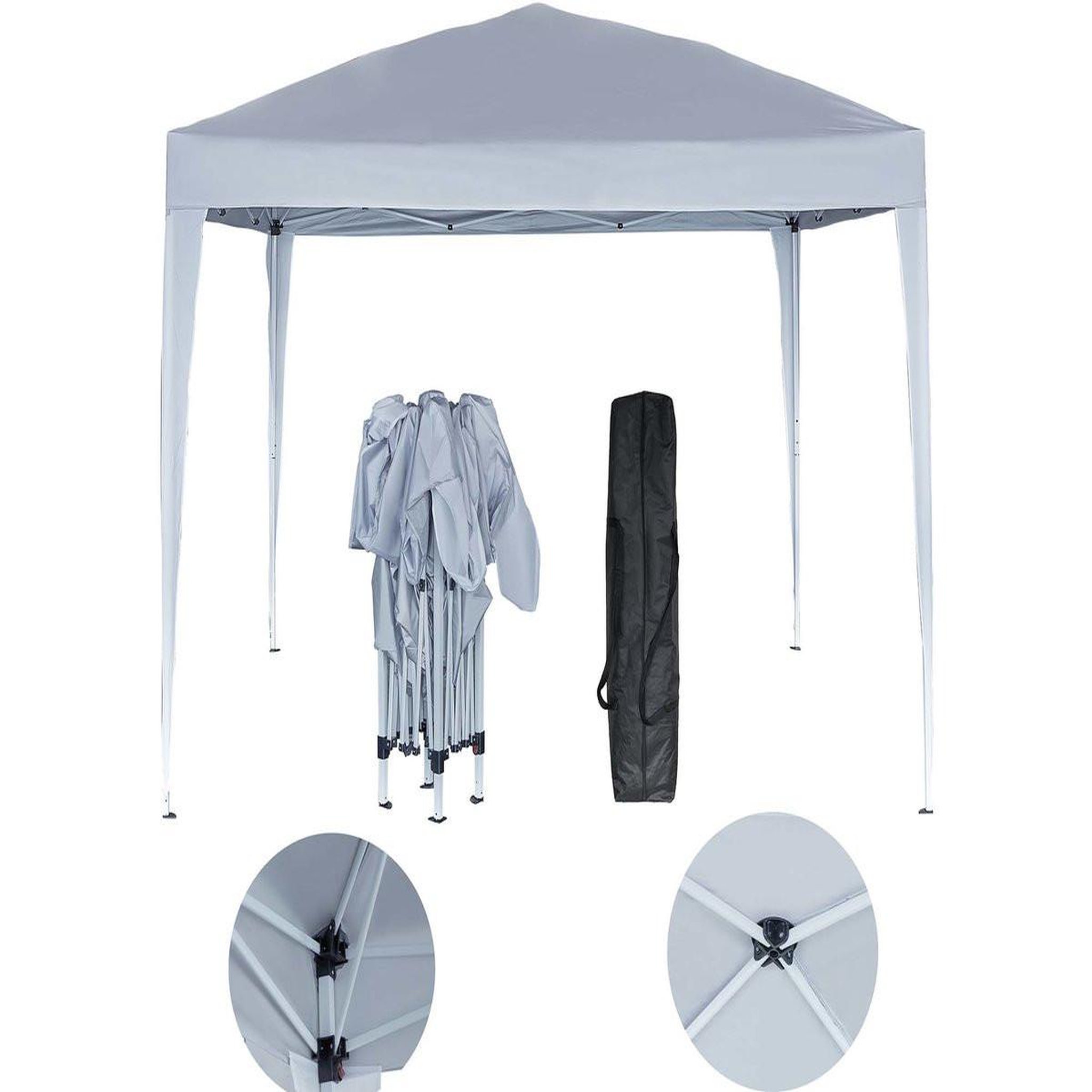 Habitat et Jardin Tonnelle de jardin pliante  svetlana 4  - 12 m² - 3 x 4 m - blanc