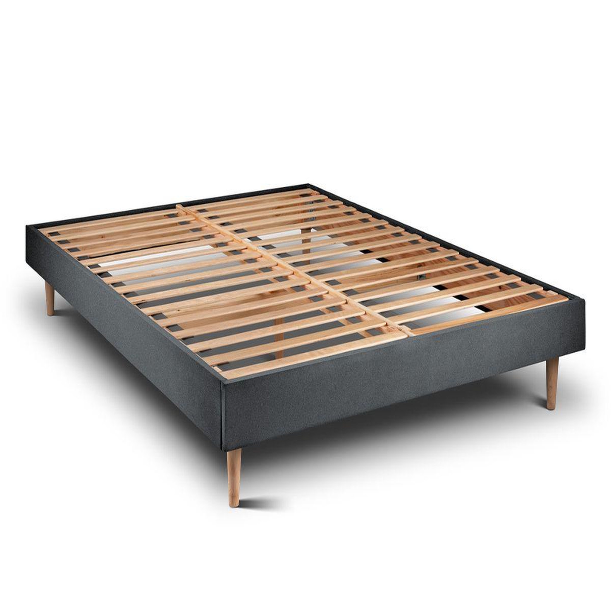Voir la diapositive 4 : Sommeil de Plomb Lit avec tête de lit tapissier velours et sommier kit - Hauteur totale : 29cm