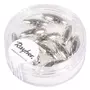 Rayher Perles en plastique, 6x14 mm, argent, boîte 12 pces