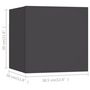 Voir la diapositive 6 : VIDAXL Meubles TV muraux 8 pcs Gris 30,5x30x30 cm