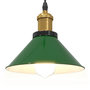 Voir la diapositive 4 : VIDAXL Lampe suspendue reglable hauteur E27 vert brillant Ø 22cm metal