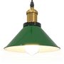 Voir la diapositive 4 : VIDAXL Lampe suspendue reglable hauteur E27 vert brillant Ø 22cm metal