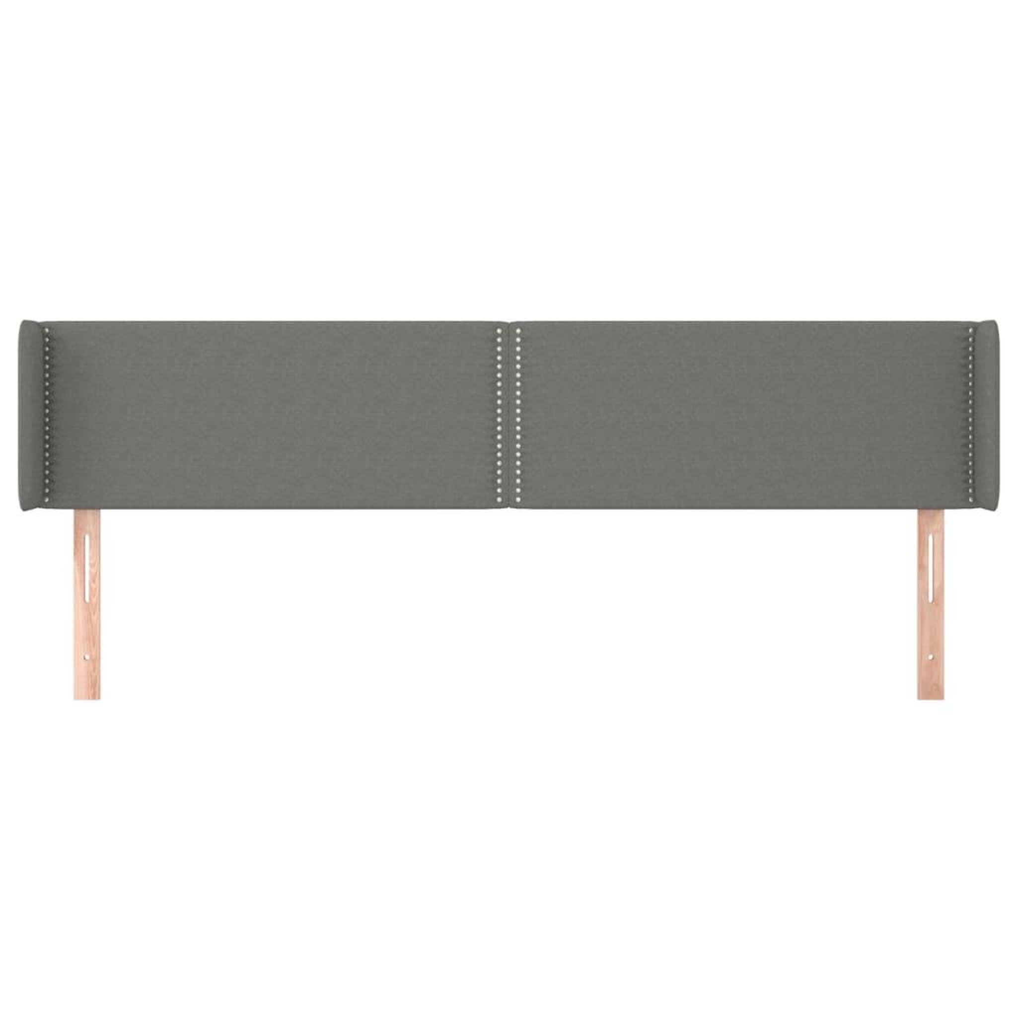 Voir la diapositive 3 : VIDAXL Tete de lit avec oreilles Gris fonce 183x16x78/88 cm Tissu