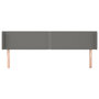 Voir la diapositive 3 : VIDAXL Tete de lit avec oreilles Gris fonce 183x16x78/88 cm Tissu