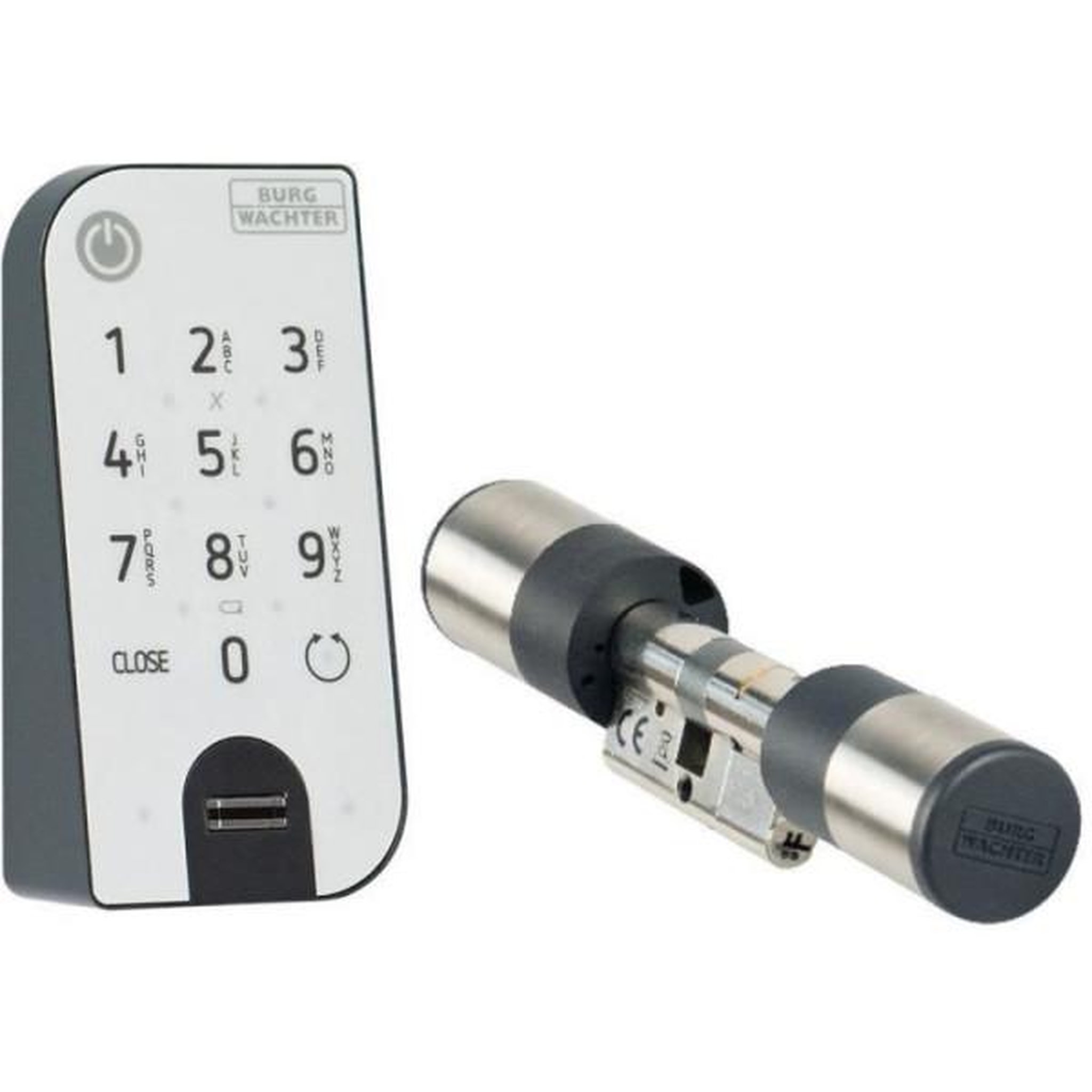 BURG WAECHTER Cylindre éléctronique BURG-WÄCHTER secuENTRY easy 7602 avec clavier secuENTRY Fingerprint