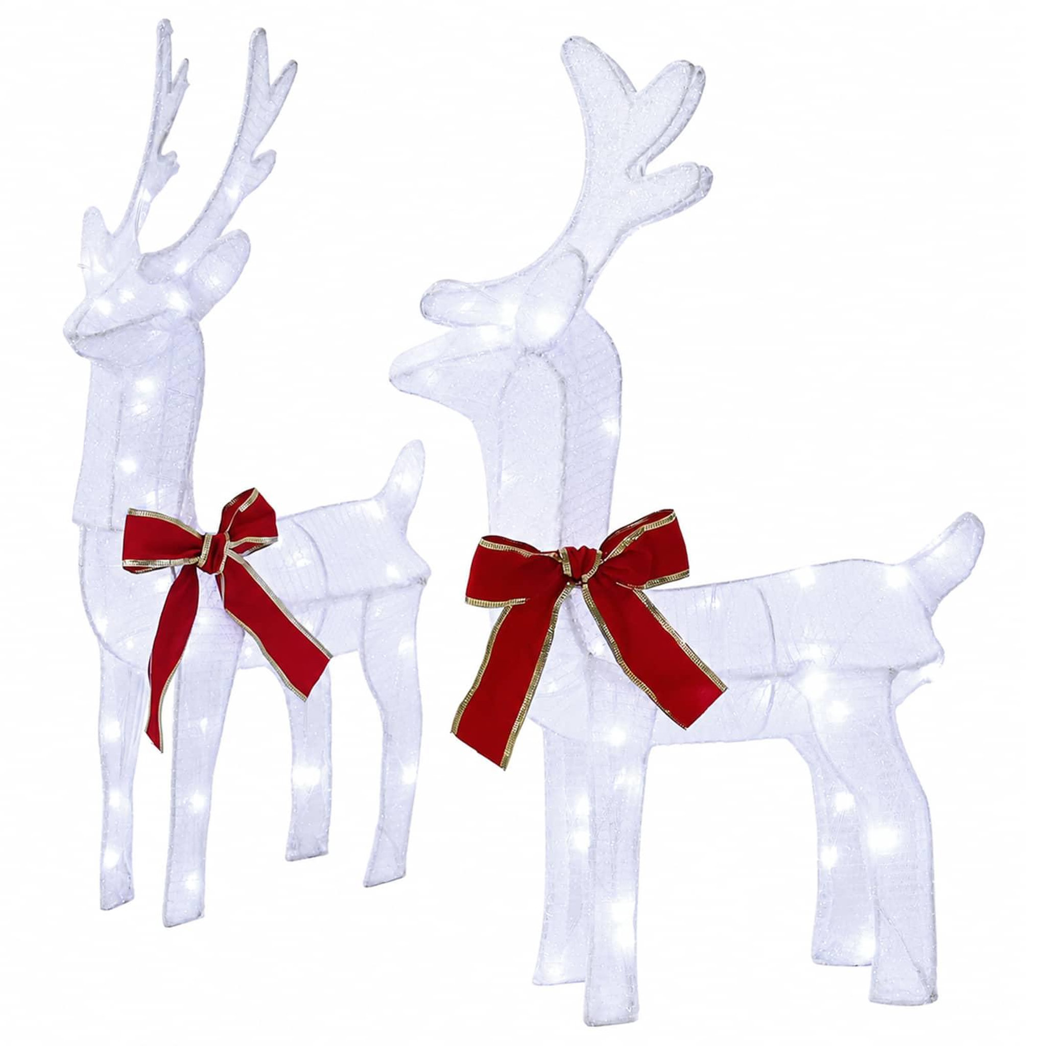 VIDAXL Renne de Noël 3D LOVIISA 2 pc 80 LED Blanc froid