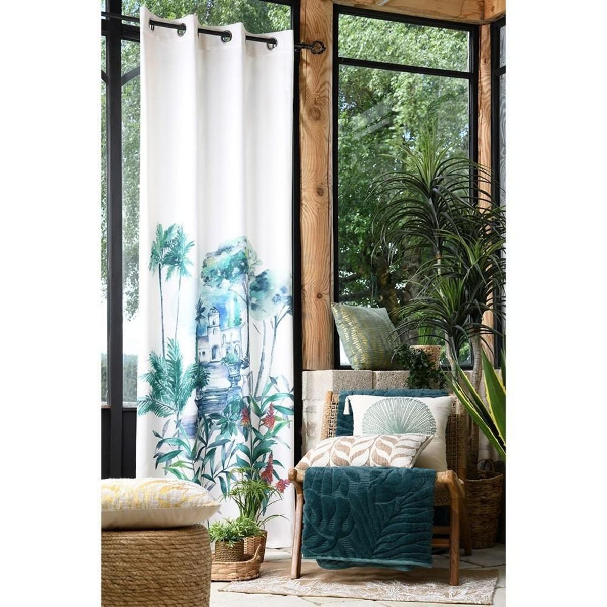 STOF Rideau à œillets 140x260 cm Quito vert