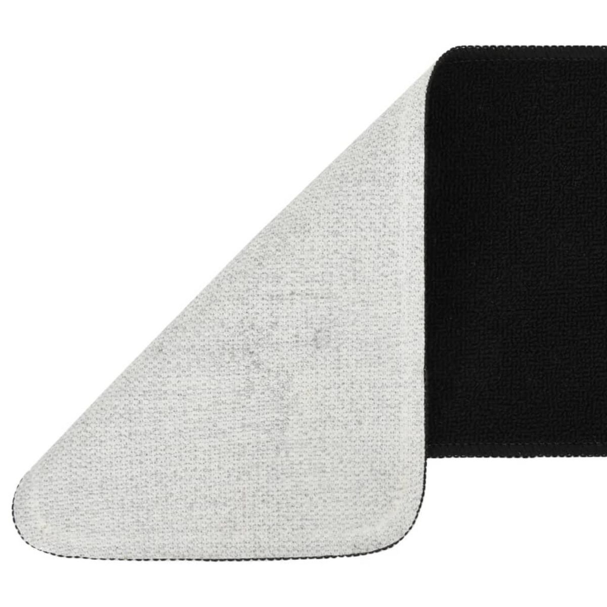 VIDAXL Tapis d'escalier antiderapants 15pcs 60x25cm Noir Rectangulaire