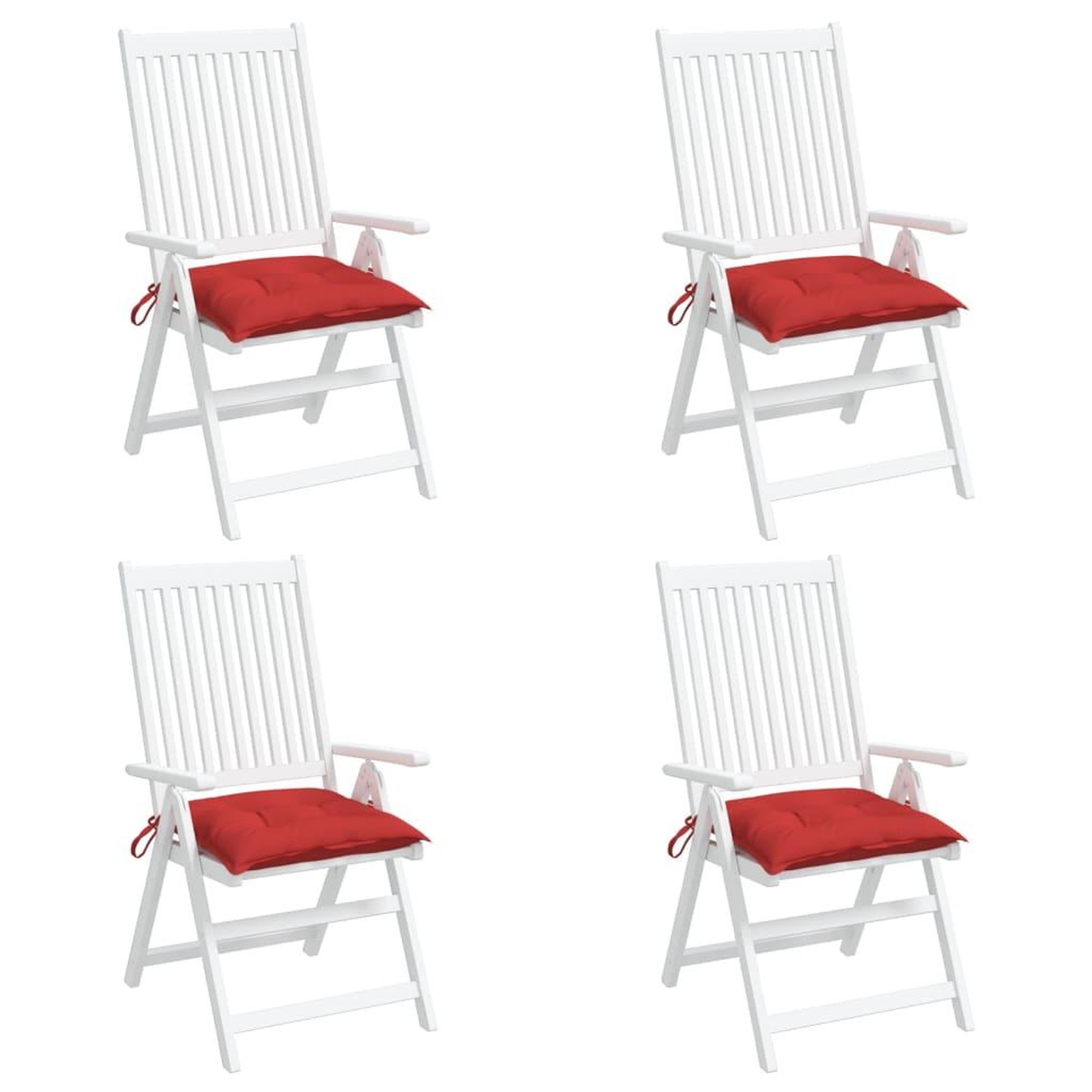 Voir la diapositive 4 : VIDAXL Coussins de palette lot de 4 rouge 50x50x7 cm tissu oxford