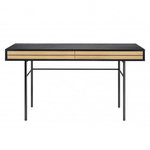 Paris Prix Bureau 2 Tiroirs en Bois  Stripe  130cm Chêne & Noir