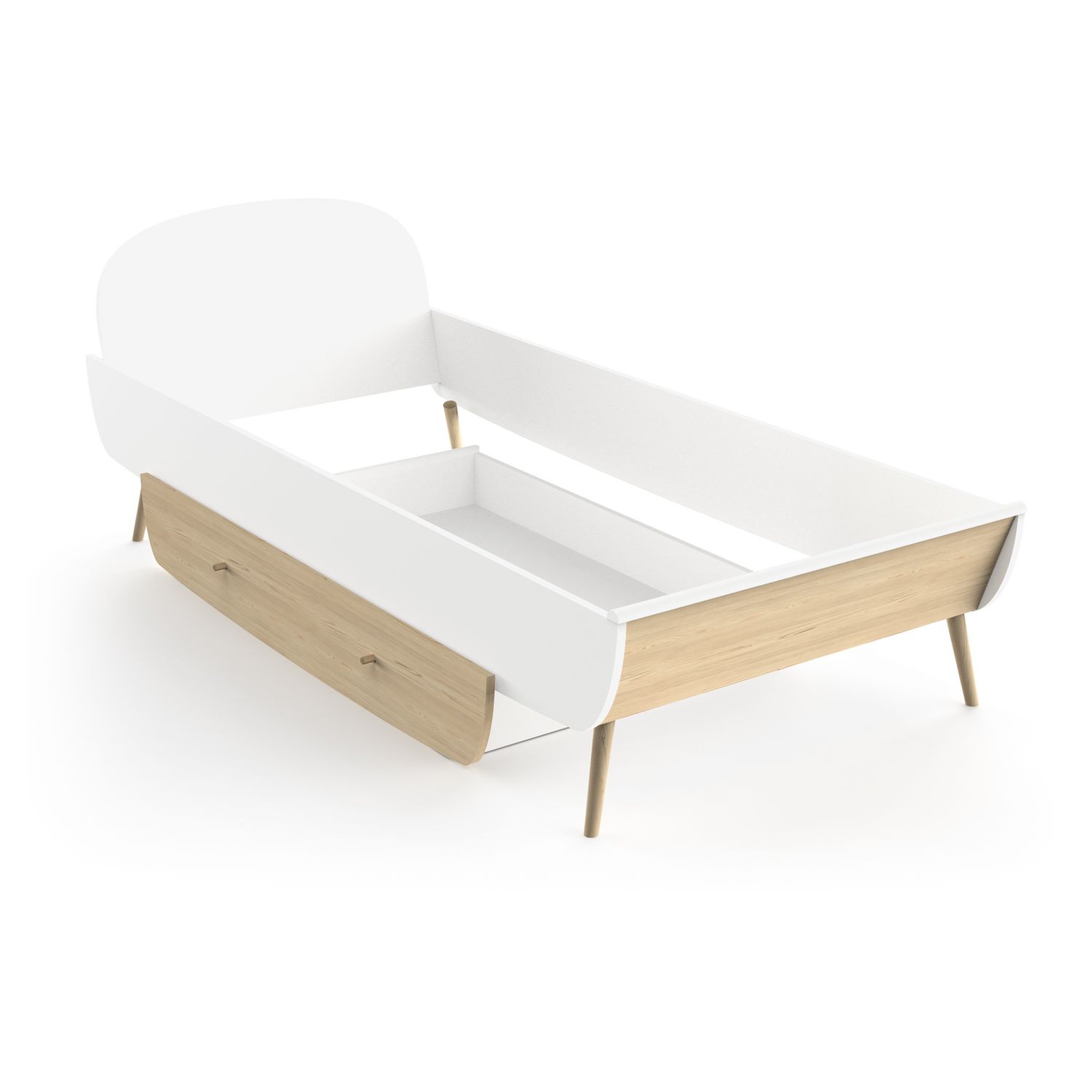 Voir la diapositive 4 : Lit enfant 90X200 cm blanc LINIA 