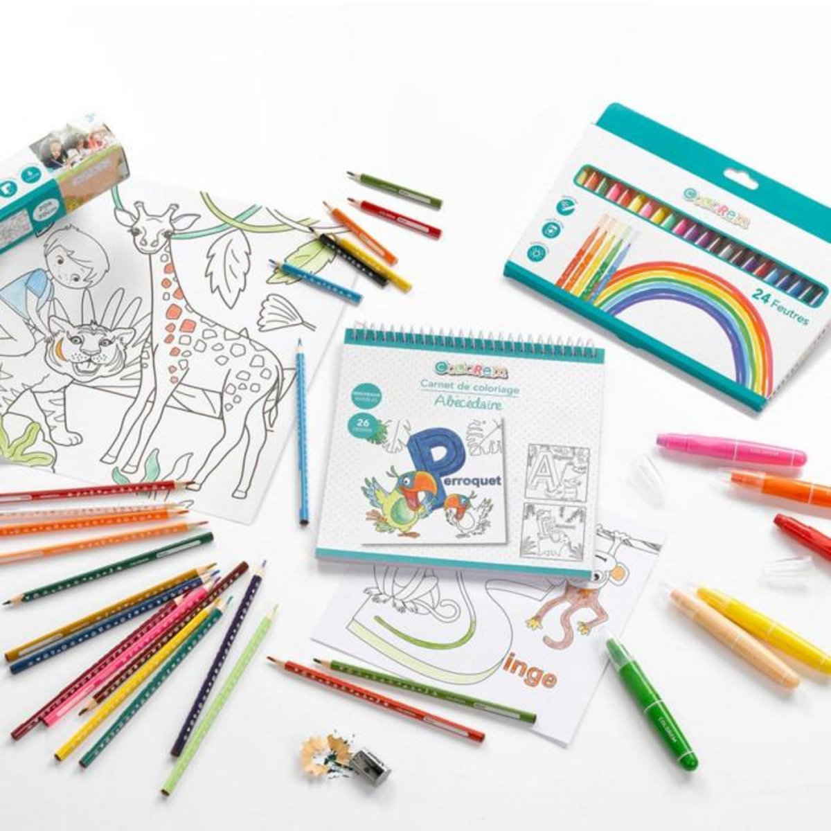 Paris Prix Cahier de Coloriage  Abécédaire  21x21cm Blanc