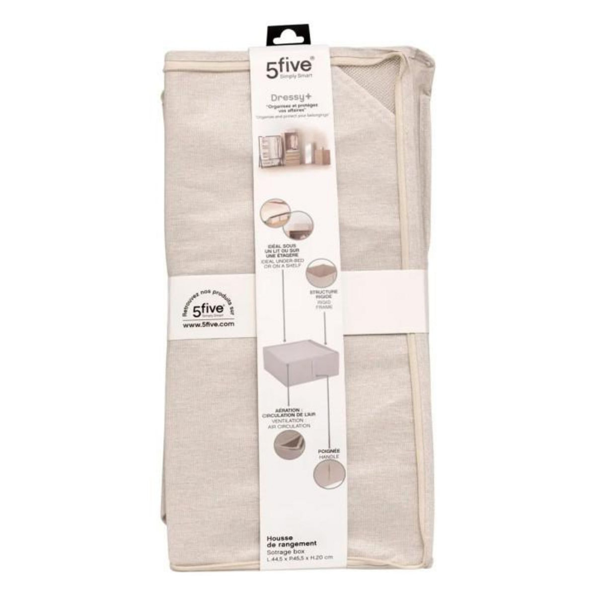 FIVE Housse de Rangement Rigide  Dressy  45cm Beige