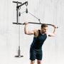 Voir la diapositive 4 : HOMCOM Station de traction murale - machine poulie musculation - LAT pulldown exercices - acier nylon rouge noir