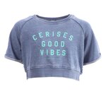 Le Temps Des Cerises Sweat Court  Fille Le Temps Des Cerises Damina. Coloris disponibles : Bleu