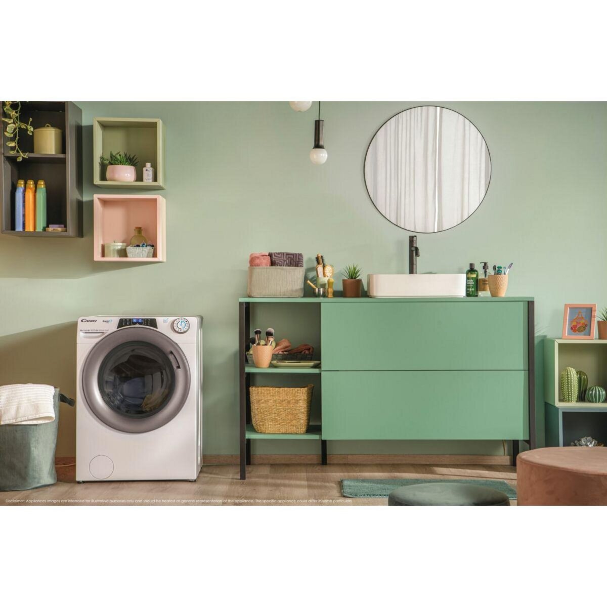 Candy Lave linge séchant hublot RPW4856BWMR9/1-S
