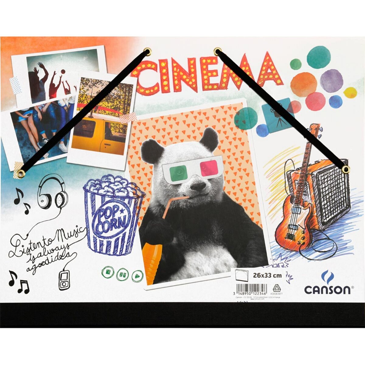 CANSON  Carton à dessin 26x33cm studio créatif cinéma