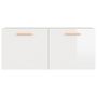 Voir la diapositive 5 : VIDAXL Armoire murale Blanc brillant 80x35x36,5 cm Bois d'ingenierie