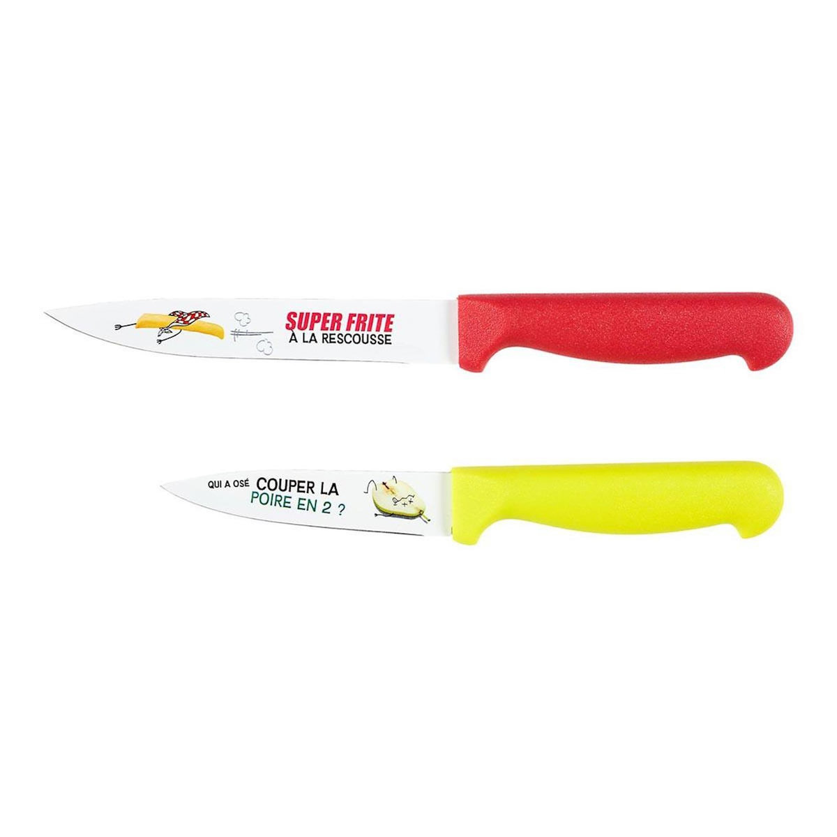 Paris Prix Lot de 2 Couteaux d'Office  Ludique  23cm Multicolore