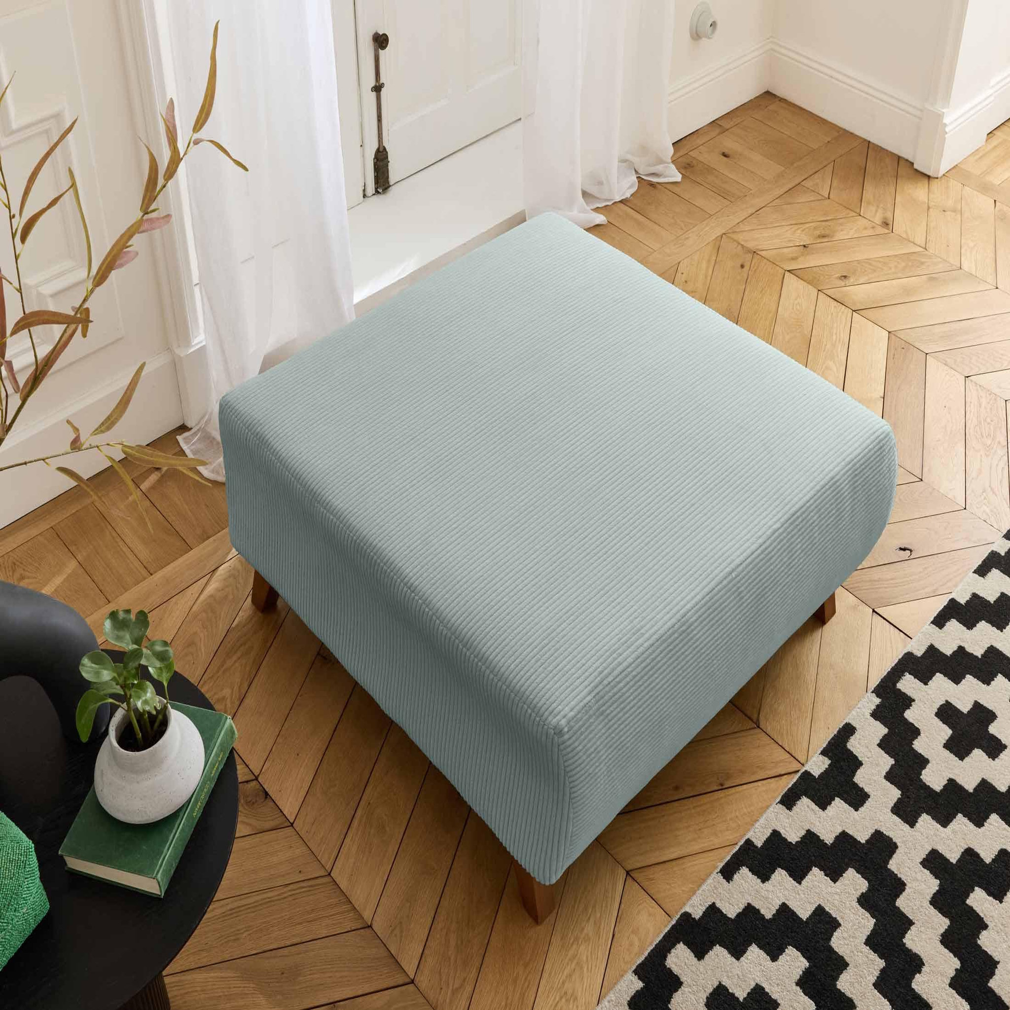 Voir la diapositive 4 : BEST MOBILIER Cristal - pouf modulable - 95 cm - en velours côtelé