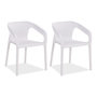 Voir la diapositive 1 : HomeStyle4U Lot de 2 chaises jardin en blanc